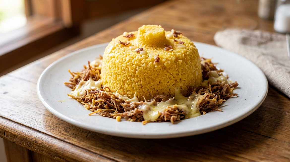 Especial Dia do Cuscuz: Receita com Carne seca e Queijo Coalho